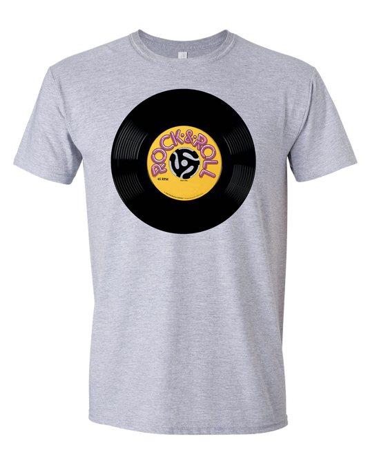 Rock and Roll 45 record T-shirt