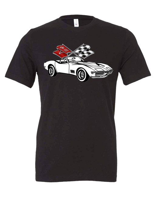 The C3 Chevrolet Cross Flags Corvette T-Shirt