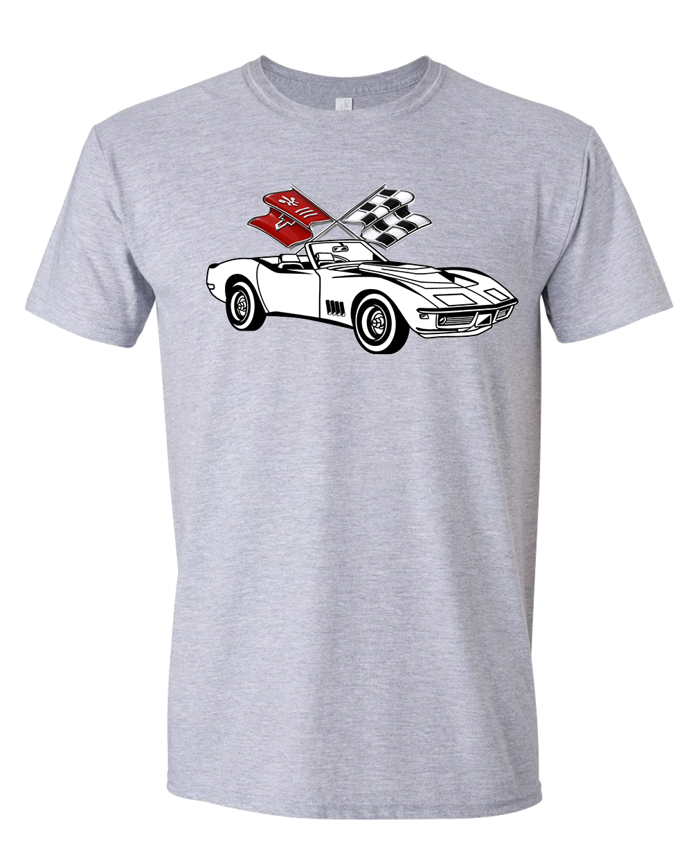 The C3 Chevrolet Cross Flags Corvette T-Shirt