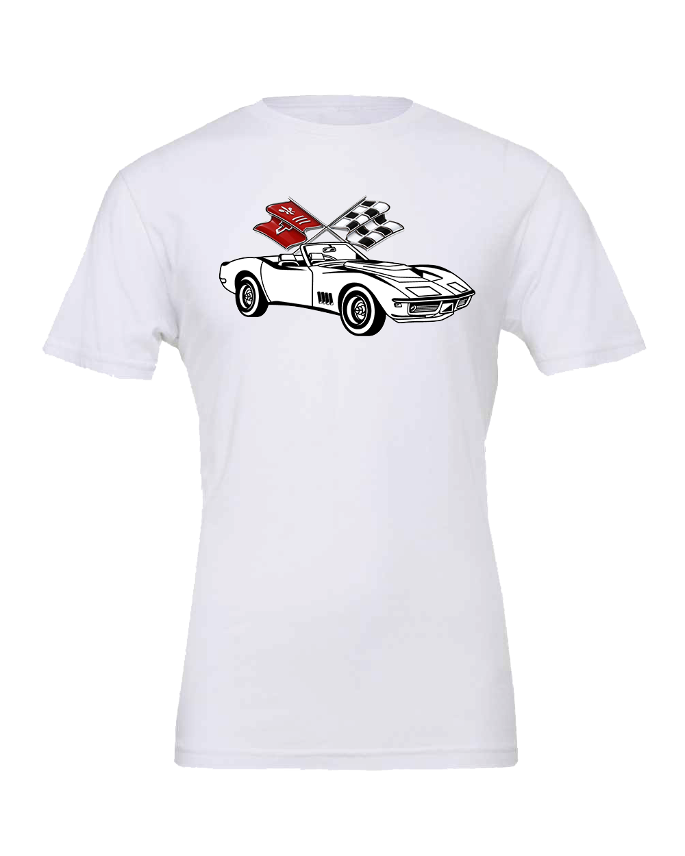 The C3 Chevrolet Cross Flags Corvette T-Shirt