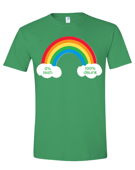 0% Irish but 100% Drunk T-shirt